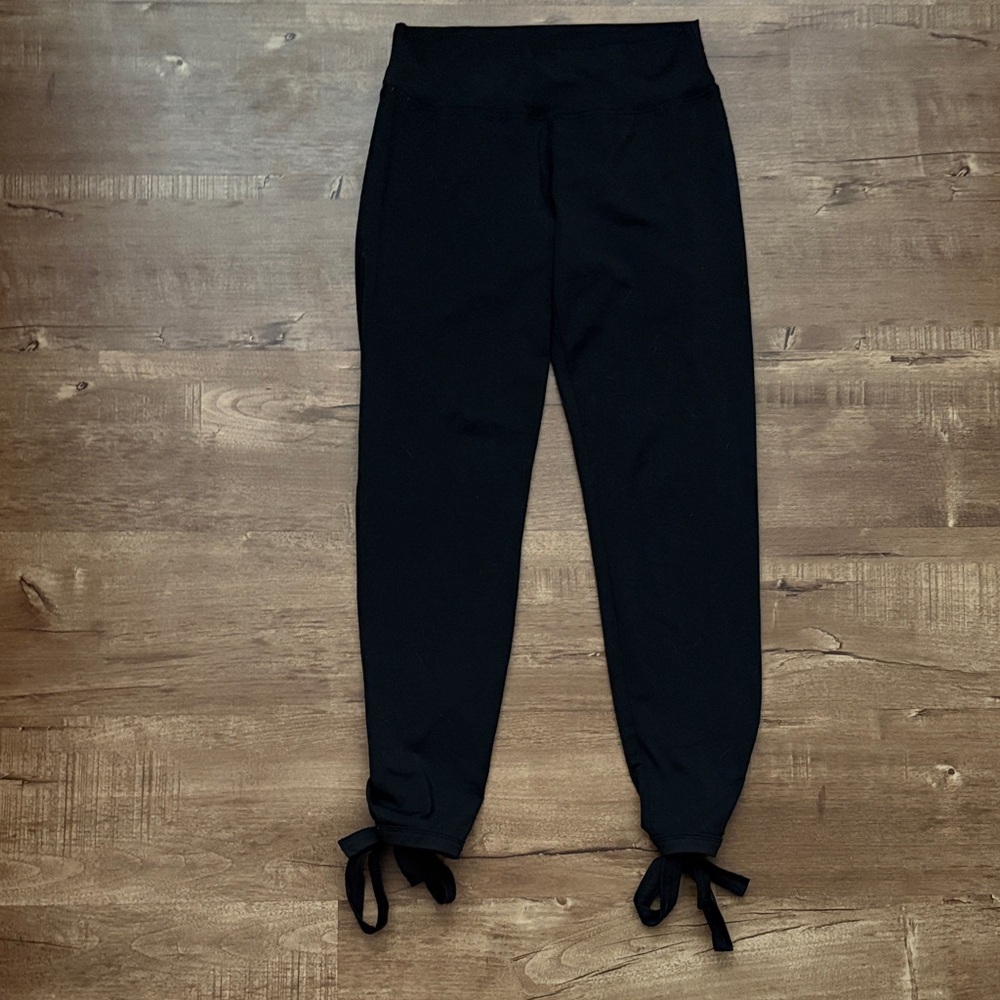SHEIN Black Tie-Hem Leggings